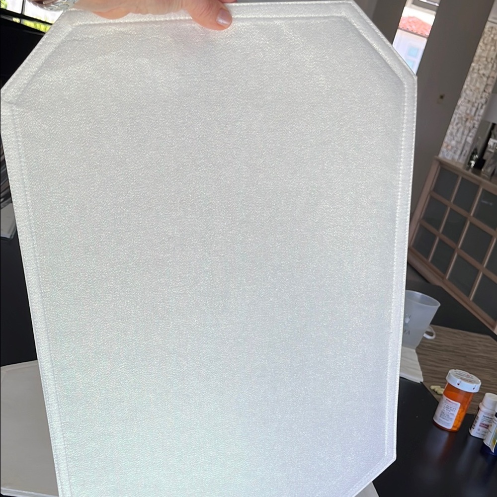 White Rectangular Placemat